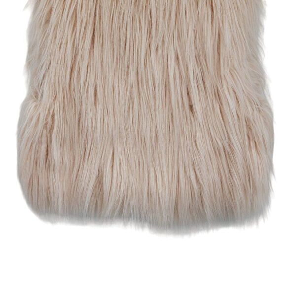 Tart Collections Shaggy Faux Fur Vest S Pastel Pink Open Vegan Barbiecore Glam H - Picture 8 of 11